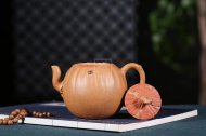 《銀杏壺》宜興紫砂茶壺高級工藝美術師段泥（配紅泥）創新壺