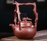 《東坡提梁》宜興紫砂壺全手工泡茶壺工藝美術師大師底槽青泥東坡提梁