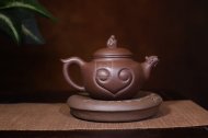 《福猴》宜興紫砂工藝美術師手工紫泥泡茶壺套壺