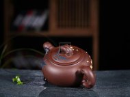 《松竹梅》紫砂壺宜興高級工藝美術(shù)師手工泡茶壺紫泥茶具茶壺