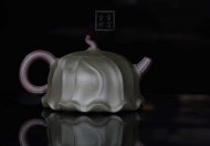 《荷葉》宜興名家紫砂壺工藝美術(shù)師手工民國(guó)綠，紫泥功夫茶具茶壺家用