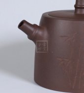 《竹節漢鐸》宜興紫砂壺民間藝人手工紫泥漢鐸壺茶具泡茶壺