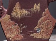 《山水龍泉》宜興紫砂壺純手工高級工藝美術師底槽青茶具