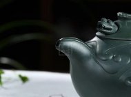 《云龍》宜興紫砂壺高級工藝美術師手工民國綠泡茶壺魚化龍茶具