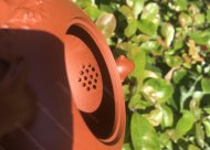 樹(shù)樁葡萄壺；朱泥380CC