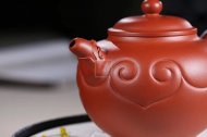 《如意祥龍》宜興純高級工藝美術師全手工紅皮龍紫砂壺宮燈茶具