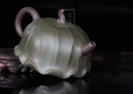 《荷葉》宜興名家紫砂壺工藝美術(shù)師手工民國(guó)綠，紫泥功夫茶具茶壺家用